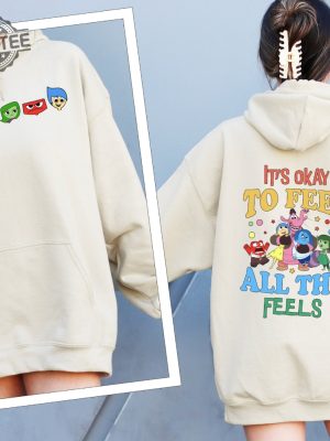 Inside Out Its Okay To Feel All The Feels Sweatshirt Speech Therapy Hoodie Bcba Tee Mental Health Matters Sweatshirt revetee 5