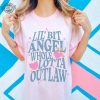 Little Bit Angel Whole Lotta Outlaw Shirt Long Live Cowgirls Morgan Wallen T Shirt Songs By Morgan Wallen Shirt Cowgirl Lyrics Shirt revetee 1