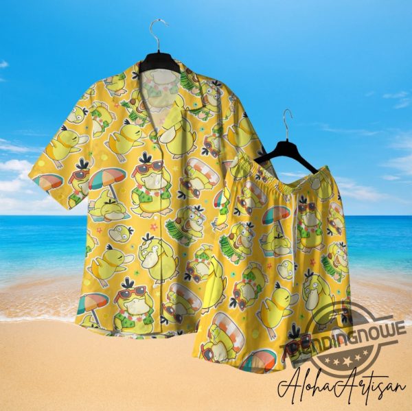 Psyduck Hawaii Shirt Cute Water Type Aloha Shirt Beach Psyduck Shirt Anime Shirt Pokemon Hawaiian Shirt trendingnowe 1