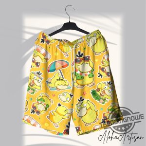 Psyduck Hawaii Shirt Cute Water Type Aloha Shirt Beach Psyduck Shirt Anime Shirt Pokemon Hawaiian Shirt trendingnowe 3