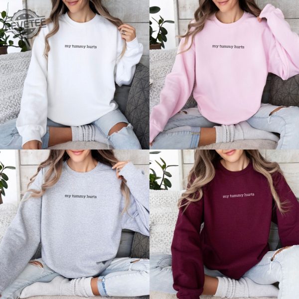 Tummy Problems Crewneck Sweatshirt My Tummy Hurts Sweatshirt My Tummy Hurts And Im Being Very Brave About It revetee 3