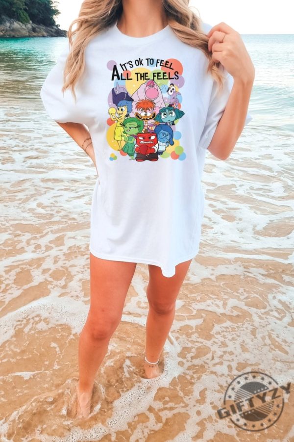 Its Okay To Feel All The Feels Inside Out Characters Shirt giftyzy 1