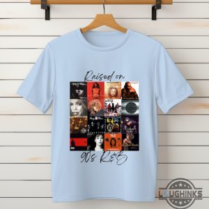 raised on 90s rnb t shirt sweatshirt hoodie vintage album cover collection shirts gift for r and b music lovers laughinks 6