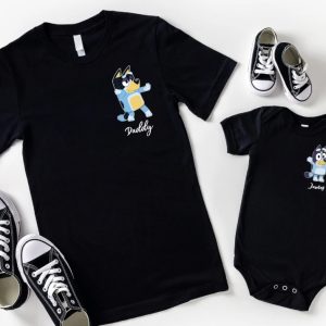 rad dad and rad like dad bluey shirt matching t shirts for dad and kids sons daughters laughinks 2