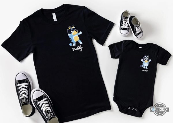 rad dad and rad like dad bluey shirt matching t shirts for dad and kids sons daughters laughinks 2