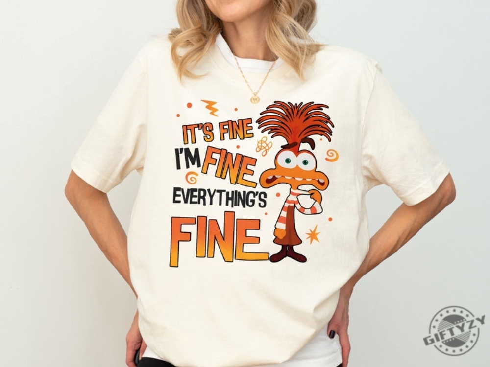 Disney Anxiety Inside Out 2 Shirt Emotions Sweatshirt Everything Is Fine Anxiety Inside Out Tshirt Disney Feelings Hoodie Mental Health Shirt