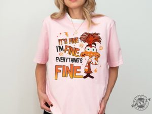 Disney Anxiety Inside Out 2 Shirt Emotions Sweatshirt Everything Is Fine Anxiety Inside Out Tshirt Disney Feelings Hoodie Mental Health Shirt giftyzy 5