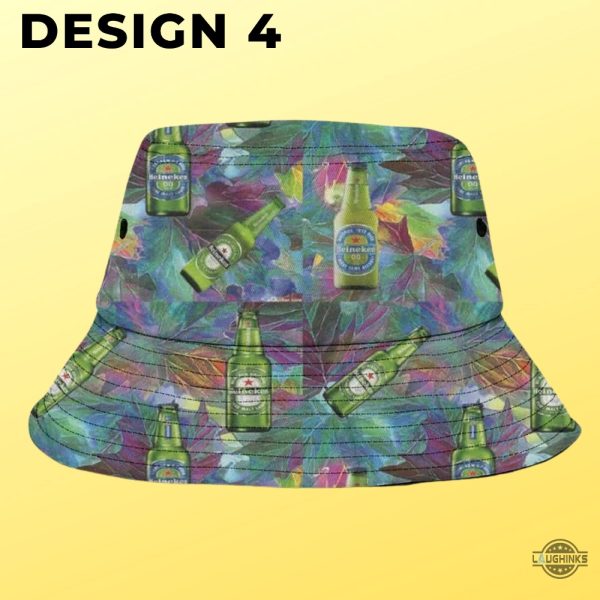 heineken bucket hat unleash your style with funny green beer brand logo all over printed hats laughinks 4