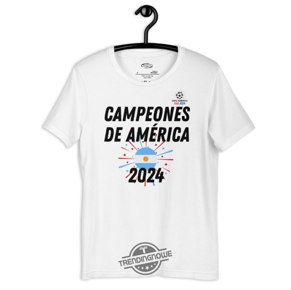 Argentina Champions Shirt 2024 Campeones De America T Shirt Copa America Championship Shirt Copa America Usa 2024 trendingnowe 3