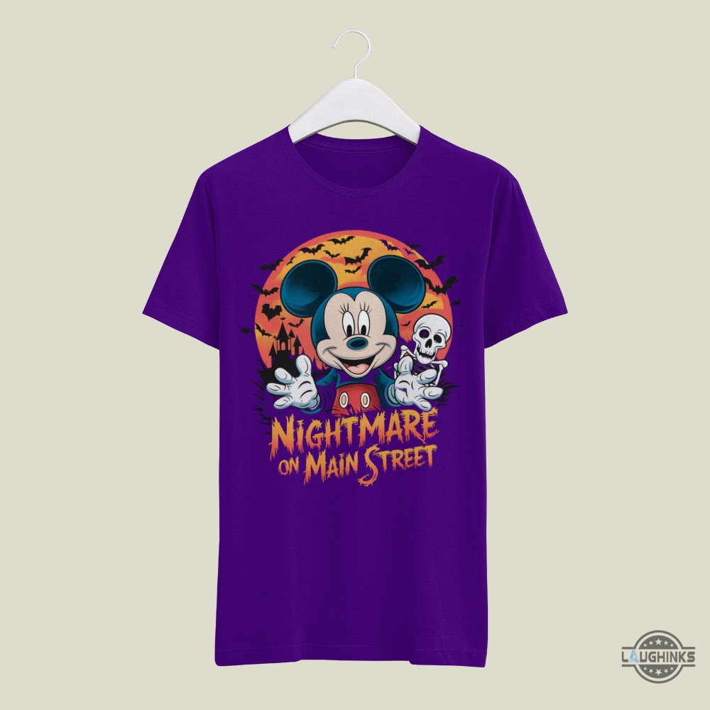 Mickey Mouse Nightmare On Main Street Disney Halloween T Shirt Sweatshirt Hoodie Not So Scary Disneyland Halloween Costume Gift