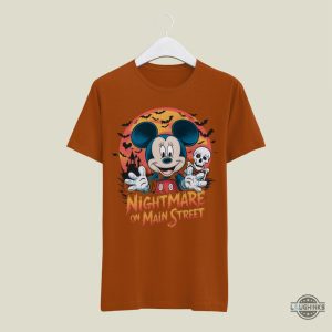 mickey mouse nightmare on main street disney halloween t shirt sweatshirt hoodie not so scary disneyland halloween costume gift laughinks 2