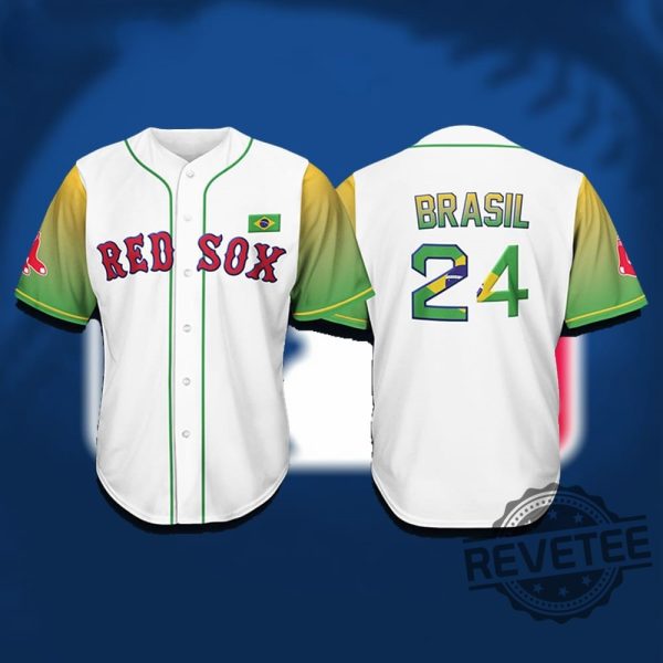 Red Sox Replica Jersey In Brazilian Colors Brazilian Celebration revetee 1