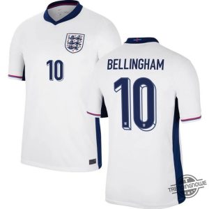 Personalized England Home Jersey Euro 2024 Bellingham 10 Soccer Jersey trendingnowe 3