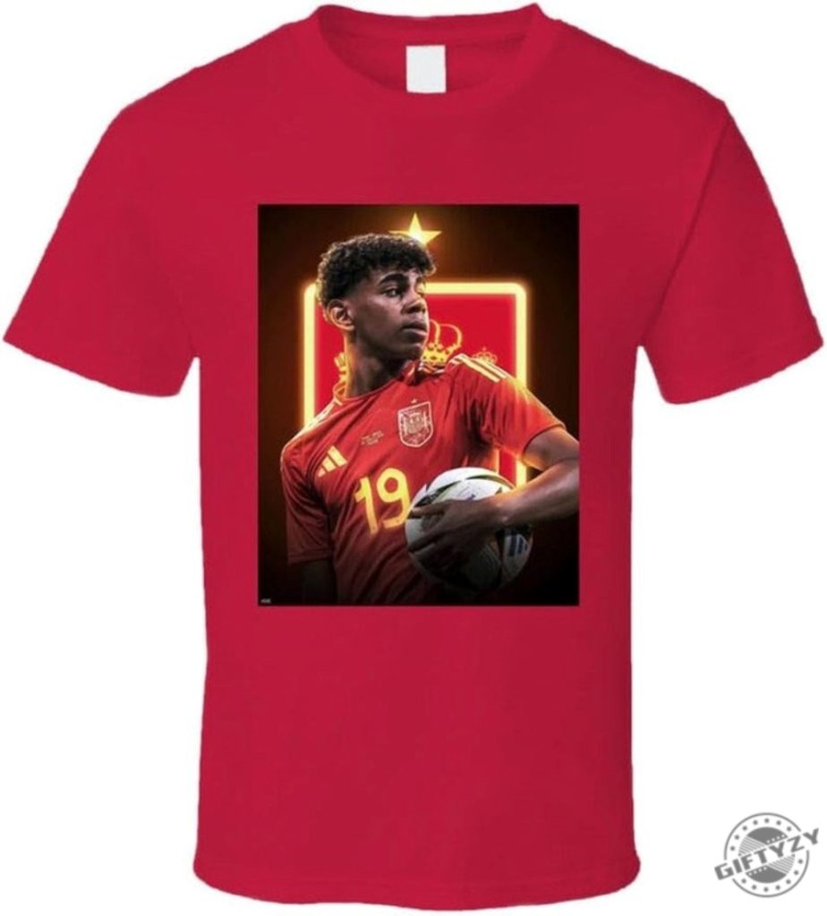 Yamal Spain Star Player Soccer Goat Football Europa Unisex Shirt giftyzy 1