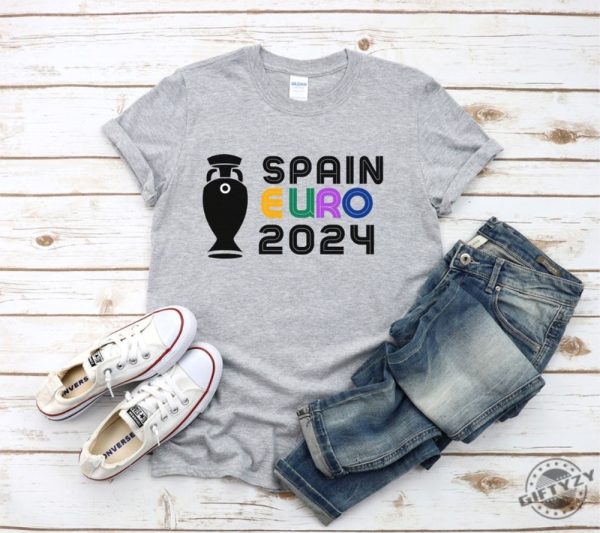 Spain Euro 2024 Shirt Football Boyfriend Tshirt Fathers Day Gift Tournament 2024 Hoodie Spain Sweatshirt Sports Shirt giftyzy 2