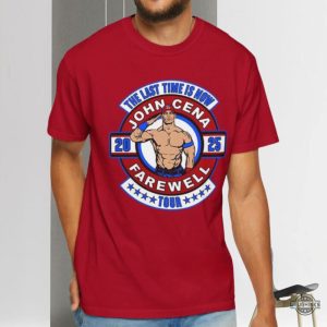 wwe john cena new t shirt red the last time is now john cena farewell tour 2024 tee shirts laughinks 2