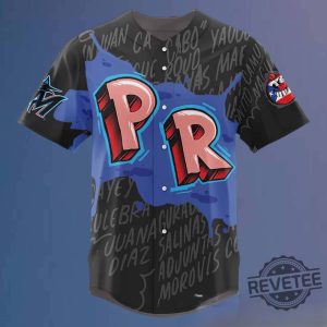 Marlins Puerto Rican Heritage Jersey 2024 Giveaway Puerto Rican Heritage Marlins Jersey revetee 2