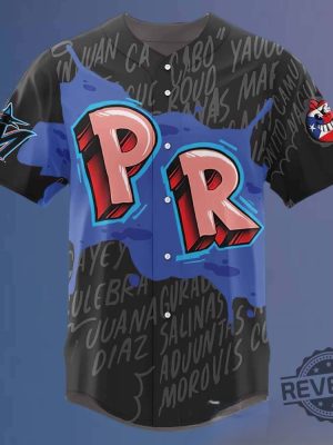 Marlins Puerto Rican Heritage Jersey 2024 Giveaway Puerto Rican Heritage Marlins Jersey revetee 2