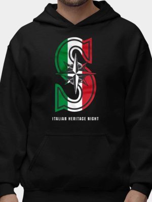 Mariners Italian Heritage Night Shirt 2024 Giveaway Italian Heritage T Shirt Mariners Italian Shirt revetee 2