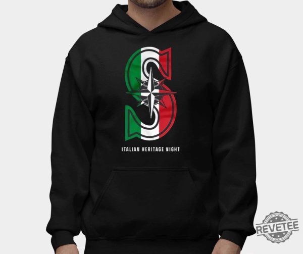 Mariners Italian Heritage Night Shirt 2024 Giveaway Italian Heritage T Shirt Mariners Italian Shirt revetee 2