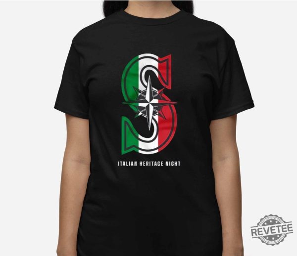 Mariners Italian Heritage Night Shirt 2024 Giveaway Italian Heritage T Shirt Mariners Italian Shirt revetee 3