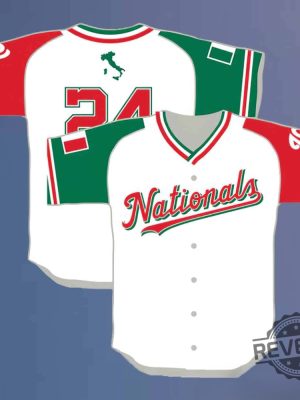 Nationals Italian Heritage Day Jersey 2024 Giveaway Nationals Italian Jersey revetee 2