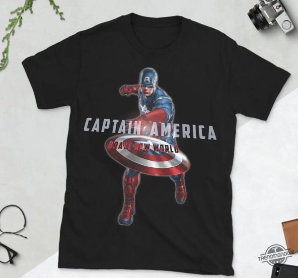 Captain America Brave New World Shirt Marvel Superhero Graphic Tee Avengers Shirt Comic Con Outfit Captain America T Shirt trendingnowe 1