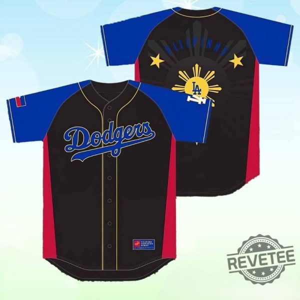 Dodgers Filipino Heritage Night Jersey 2024 Giveaway Dodgers Filipino Jersey revetee 2