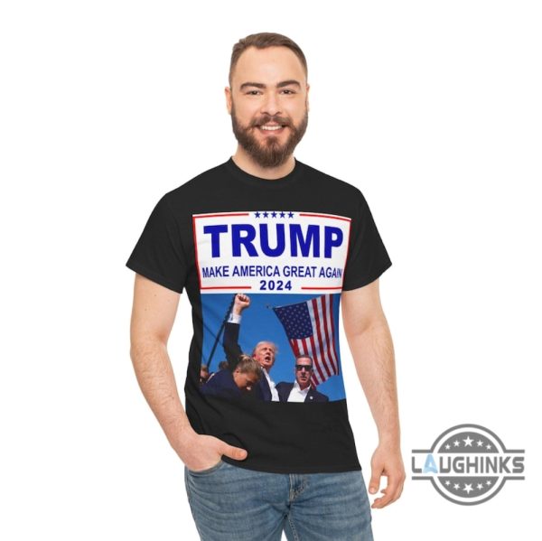 trump rally shirt 2024 trump shot tshirt sweatshirt hoodie donald trump assassination tee maga make american great again shirts laughinks 3