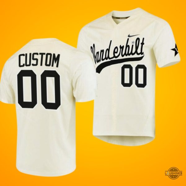 custom vanderbilt cream baseball jersey nike 2024 vanderbilt commodores ncaa college replica baseball jersey shirts laughinks 1