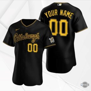 customized pittsburgh pirates new baseball jersey nike replica black and gold baseball jersey shirt mlb uniform laughinks 2