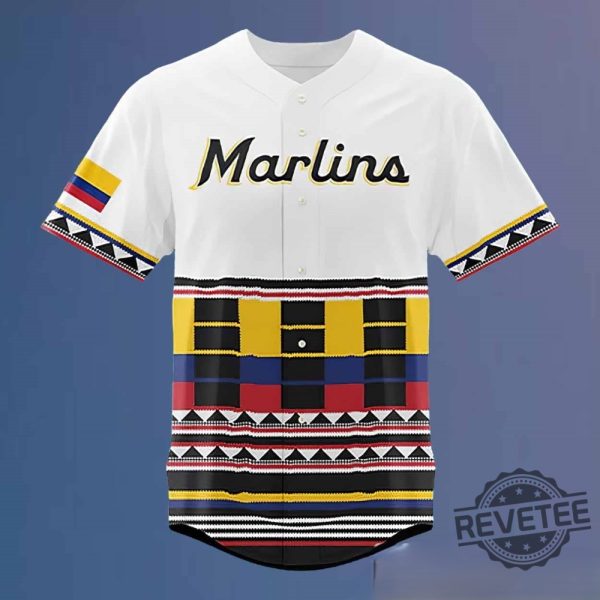 Colombian Heritage Marlins Jersey 2024 Giveaway Marlins Colombian Heritage Jersey revetee 2