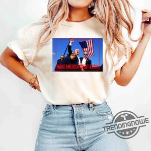 Make America Great Again Shirt Superhero Never Surrender Tee Trump Shooter Shirt Trump Shooting Shirt Trump Shot Shirt trendingnowe 2