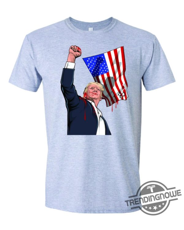 Donald Trump Shooting Shirt Superhero Never Surrender Tee Trump Shooter Shirt Trump Shooting Shirt Trump Shot Shirt trendingnowe 1