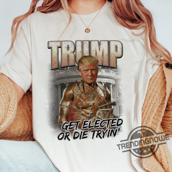 Trump Get Elected Or Die Tryin Shirt Superhero Never Surrender Tee Trump Shooter Shirt Trump Shooting Shirt Trump Shot Shirt trendingnowe 1