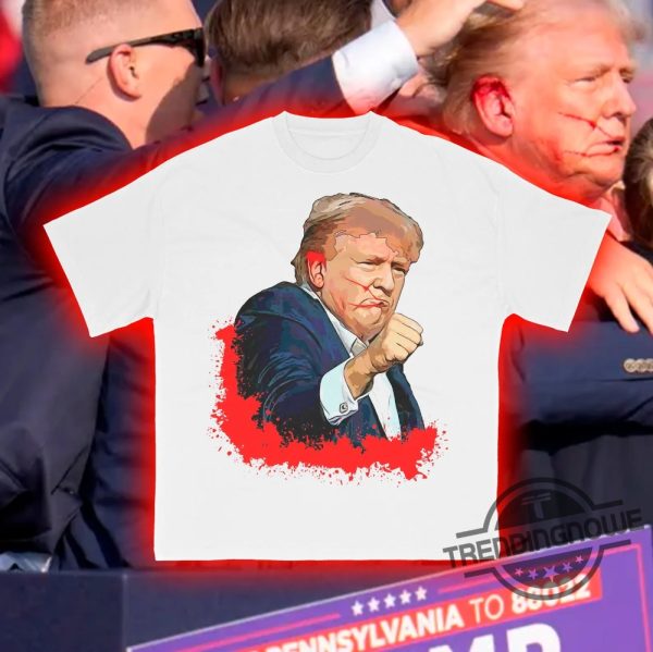 Trump Never Surrender Shirt Superhero Never Surrender Tee Trump Shooter Shirt Trump Shooting Shirt Trump Shot Shirt trendingnowe 1