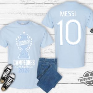 Argentina Copa America Champions Messi 10 Shirt 2024 Copa America 2024 Champions T Shirt Argentina Champions Shirt trendingnowe 2