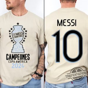 Argentina Copa America Champions Messi 10 Shirt 2024 Copa America 2024 Champions T Shirt Argentina Champions Shirt trendingnowe 4