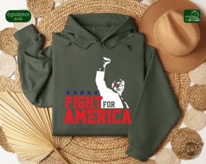 Trump Fight For America Shirt Trump Assassination Attempt Tshirt Trump Shooting Hoodie Donald Trump Rally Shooting Sweatshirt Trump Shirt giftyzy 4