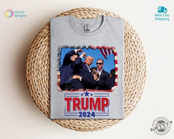 Trump Shooting Shirt Donald Trump President 2024 Unstoppable Hoodie President Trump 47 Shot At Rally Fist In The Air Sweatshirt Take America Back Tshirt Trump Shirt giftyzy 1