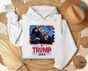 Trump Shooting Shirt Donald Trump President 2024 Unstoppable Hoodie President Trump 47 Shot At Rally Fist In The Air Sweatshirt Take America Back Tshirt Trump Shirt giftyzy 8