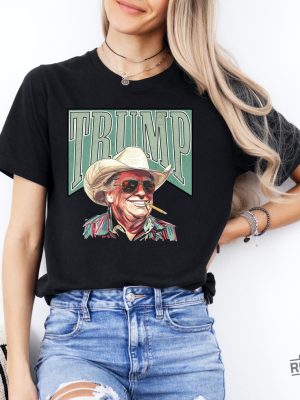 Trump Cowboy Hat Shirt Make America Great Trump Daddy Shirt Donald Trump Cowboy Hat Shirt Trump In A Cowboy Hat Shirt revetee 2