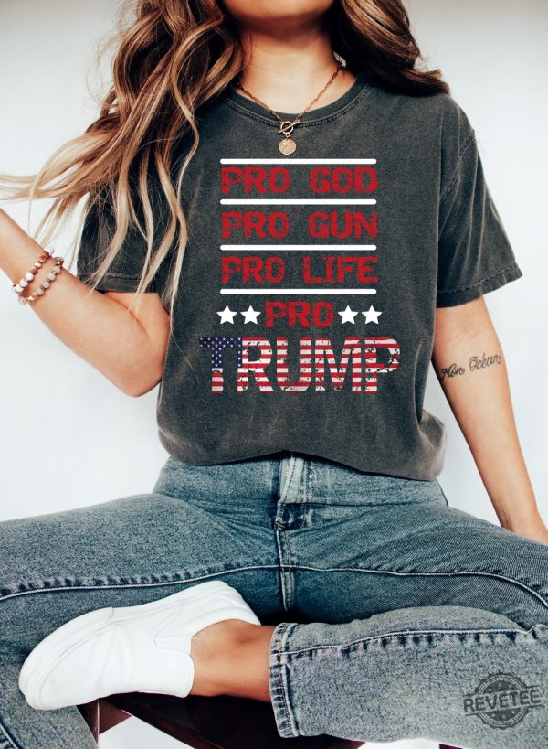 Trump Flag Shirt 2024 Trump Shirt Republican T Shirt Voting Shirt Maga Ladies Shirt Maga 2024 Trump Election Tee revetee 3