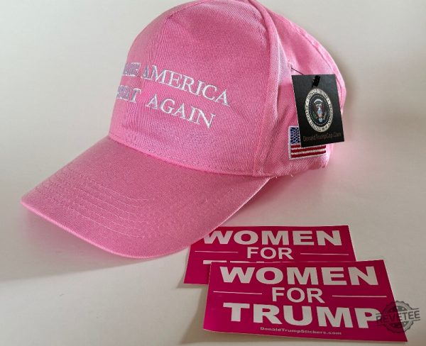 Trump Maga Hat Make America Great Again Hat Maga Pink Hat Trump Wearing Maga Hat revetee 1