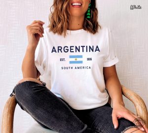 Argentina Shirt Argentinian Flag T Shirt Argentina Football Shirt revetee 2