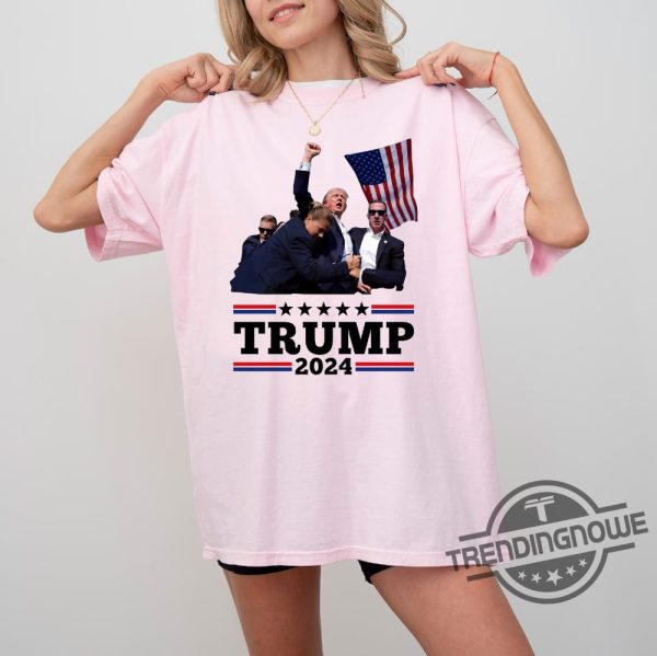 Trump 2024 Shirt Donald Trump Assassination T Shirt Trump Supporter Tee Republicans Trump Lovers Tee I Stand With Trump trendingnowe 2