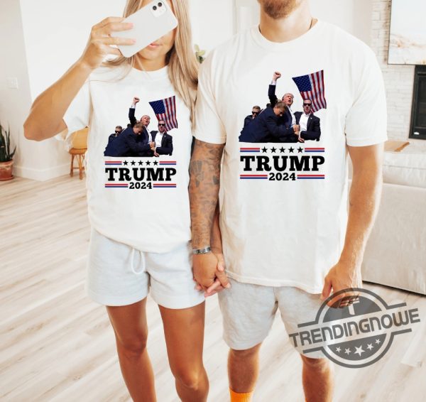 Trump 2024 Shirt Donald Trump Assassination T Shirt Trump Supporter Tee Republicans Trump Lovers Tee I Stand With Trump trendingnowe 3