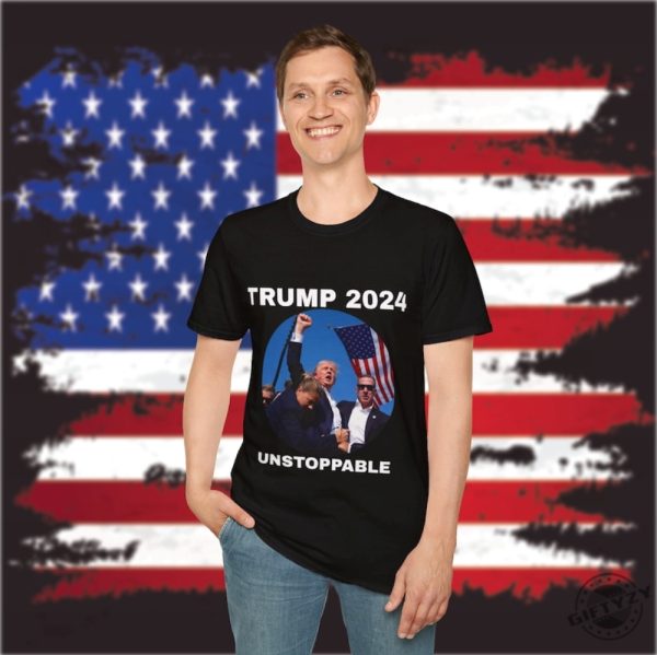 Trump 2024 Unstoppable Shirt Cant Stop Trump Sweatshirt Bloody Trump Hoodie President Donald Trump Tshirt giftyzy 8