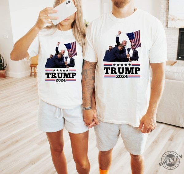 Trump 2024 Shirt Donald Trump Assassination Tshirt Trump Supporter Hoodie Republicans Trump Lovers Sweatshirt I Stand With Trump Shirt giftyzy 3