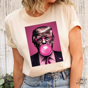 Trump Pink Bubblegum Graphic Shirt Trump President Hoodie Republican Sweatshirt Sarcastic Trump Tshirt Funny Trump Shirt giftyzy 2